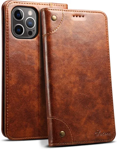 Vista 7 de SINIANL Funda Compatible para iPhone 13 de Cuero, Funda Tipo Cartera con Diseño de Libro, Cierre Magnético, Soporte, Ranuras para Tarjetas, Tapa Azul