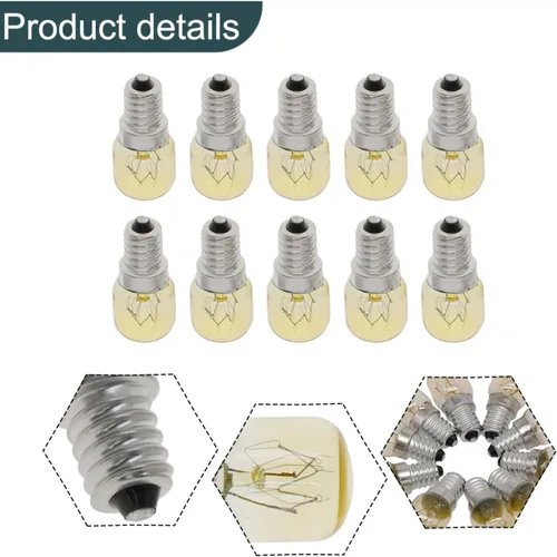 Vista 3 de Paquete de 10 bombillas E14 para electrodomésticos, 25 W, 2700 K