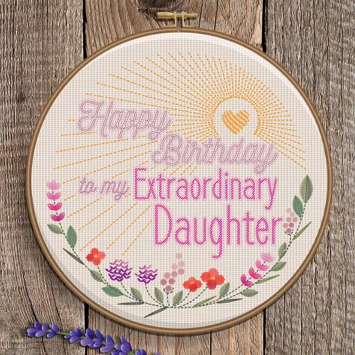Vista 6 de Prime Greetings Tarjeta de feliz cumpleaños para hija, hecha en Estados Unidos, ecológica, tarjeta gruesa con sobre de alta calidad de 5 x 7.75