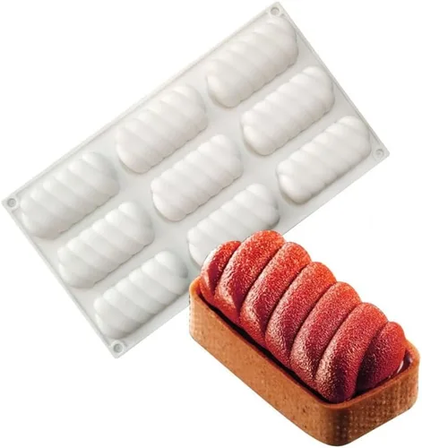 Vista 4 de Molde de silicona para hornear pasteles, moldes de jabón, moldes de silicona con forma de flor para postres franceses caseros para pastelería