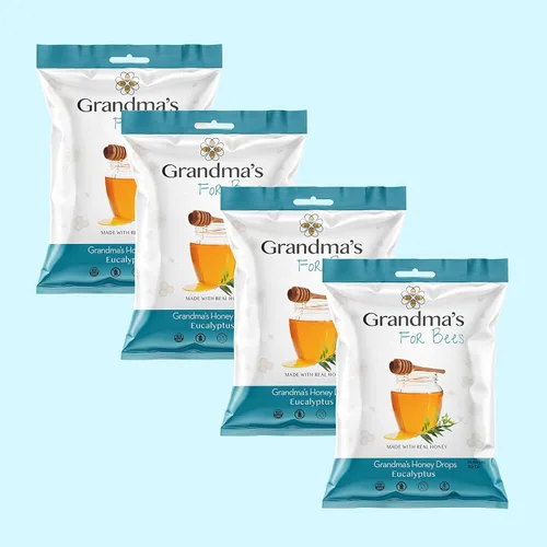 Vista 4 de Grandma's For Bees Miel y Eucalipto 2.82 oz X Paquete de 4