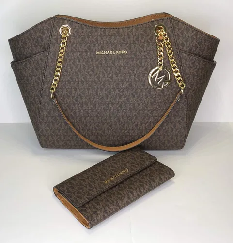 Vista 2 de Michael Kors Jet Set - bolsa de hombro para viaje con cadena grande cartera triple Michael Kors Jet Set