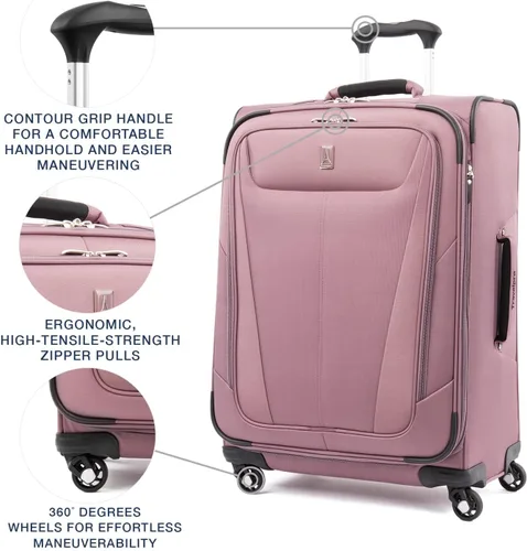 Vista 2 de Travelpro Maxlite - Maleta con ruedas giratorias extensible 5 lados suaves Dusty Rose 401176507