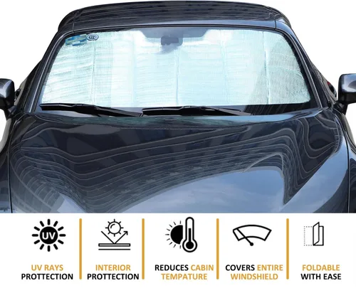 Vista 8 de Parasol para parabrisas de automóvil compatible con Mazda MX-5 2016-2024, protector de visera solar para ventana delantera, protección UV