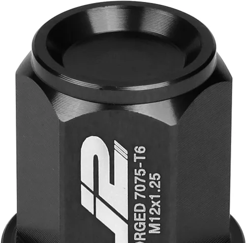 Vista 5 de J2 Engineering LN-T7-024-125-BK 20Pcs M12 x 1.25 7075-T6 Tuerca de aluminio de 1.378 in de extremo cerrado con adaptador de enchufe (negro)
