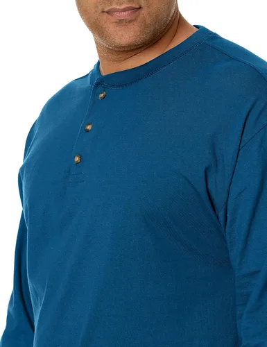 Vista 3 de Hanes Beefy-T Henley - Manga larga
