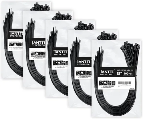 Vista 7 de Bridas de 4 pulgadas (paquete de 200), bridas pequeñas con resistencia a la tracción de 18 libras, color negro, por TANTTI Supply