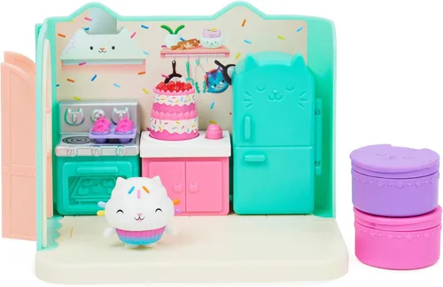 Vista 12 de Gabby's Dollhouse Gabby’s Dollhouse Kitty Narwhal’s Carnival Room, Playset, Juego de sala de carnaval, figura de narval de gatito, piscina de bolas