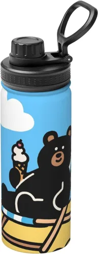 Vista 12 de Aurora Printed Insulated Water Bottle, 18oz Stainless Steel Funny Travel Mug, Leakproof Hot & Cold for Sports, Gym, Hiking