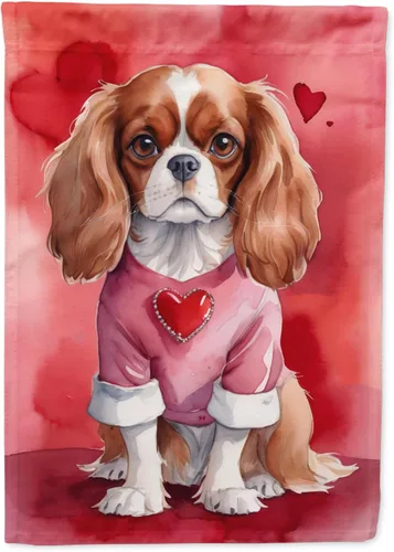 Vista 37 de Caroline's Treasures DAC5252GF Affenpinscher - Bandera de jardín con texto en inglés "My Valentine", bandera decorativa para patio exterior, patio