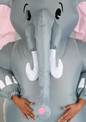 Vista 4 de Disfraz inflable de elefante para adultos
