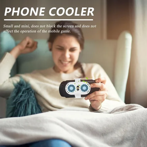 Vista 5 de Phone Cooler with Dual Silent Fans, Semiconductor Cooling Heat Sink