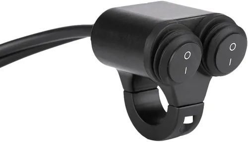 Vista 10 de Interruptor universal de luz para manillar de motocicleta de 0.866 in, luces antiniebla para manillar, interruptor de botón de control doble (A)