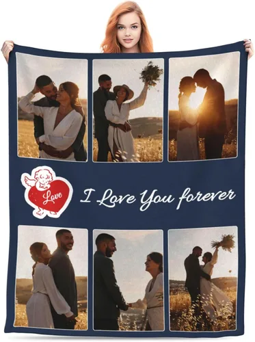 Vista 30 de Manta personalizada con foto, manta personalizada con imagen para regalos de pareja, mantas de franela personalizadas para adultos, niños