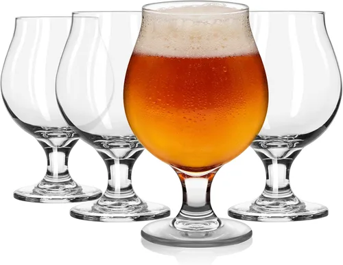 Vista 9 de Libbey Crafts Brew Juego de Vasos de Cerveza Tulipán Belga, Elegante Juego de Vasos de Cerveza Belga de 6 para Cerveza Belga, Juego de Regalo Apto