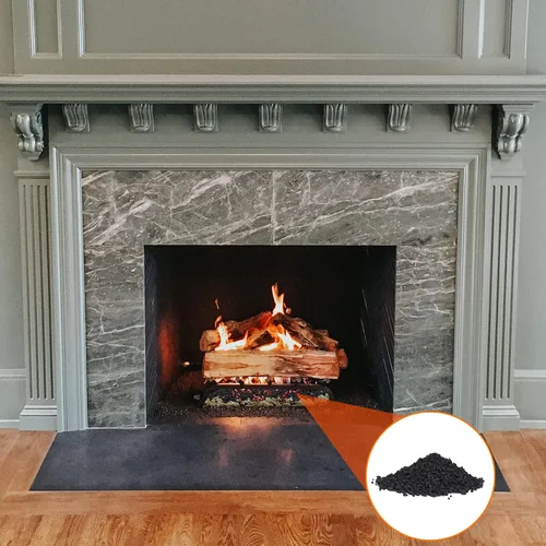 Vista 4 de Skyflame Gránulos de vermiculita negra para chimenea de gas, bolsa de 12 onzas