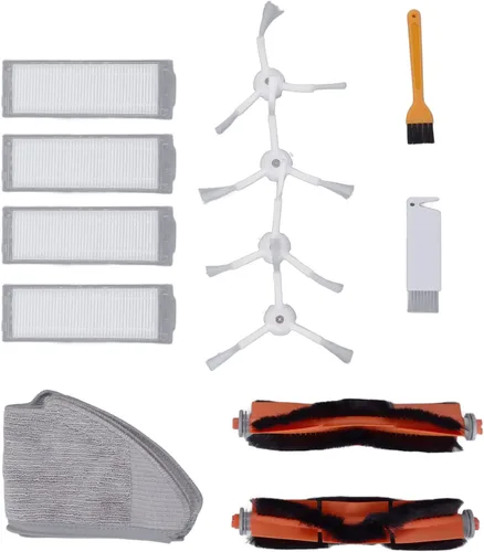 Vista 4 de Qiilu Kit de cepillo de repuesto para trapeador de aspirador robot 2 Lite 2 MJSTL MJST1S, 16 piezas, material ABS