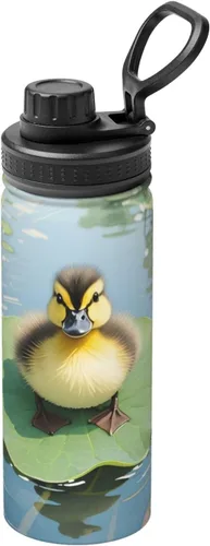 Vista 15 de Hervidor de agua aislado de acero inoxidable con estampado divertido, ideal para deportes y viajes