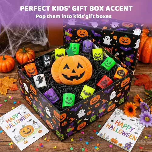 Vista 9 de JOHOUSE 40 resortes helicoidales mágicos de Halloween para niños, recuerdos