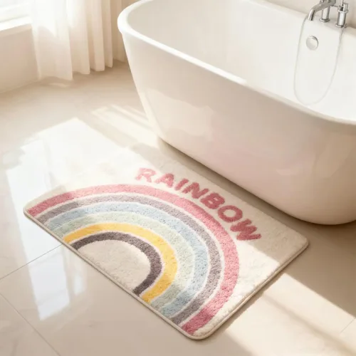 Vista 19 de Hi Space Alfombra de baño de 31.5 x 19.7 pulgadas, antideslizante, lavable a máquina, suave, absorbente, bonita, alfombra de baño de felpa