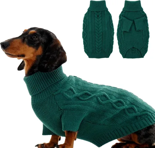 Vista 21 de PeacockGreen XS Suéter para Perro Hembra Chihuahua Teacup, Ropa para Gatos y Cachorros - Suéter Cálido de Invierno para Navidad y Acción de Gracias