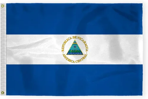 Vista 9 de AGAS - Bandera de automóvil de Nicaragua de alta calidad de 10.5 x 15 pulgadas, impresa de doble cara en tela de poliéster súper punto, doble
