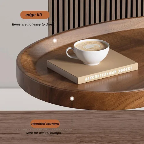 Vista 4 de EYPKPL Mesa auxiliar en forma de C, mesa auxiliar de madera con marco de metal, mesa auxiliar para sofá, mesa de bandeja simple, mesa de café