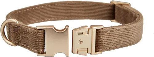 Vista 30 de Collar de algodón suave para perro con hebilla de metal, ajustable, resistente, cómodo, collares de pana para perros pequeños, medianos y grandes