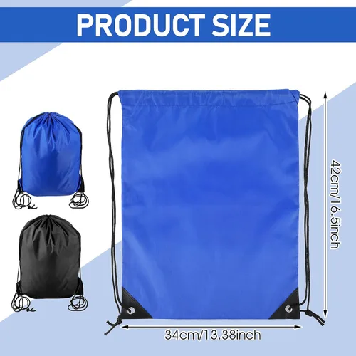 Vista 2 de Bolsas con cordón para gimnasio, NegroAzul, Moda