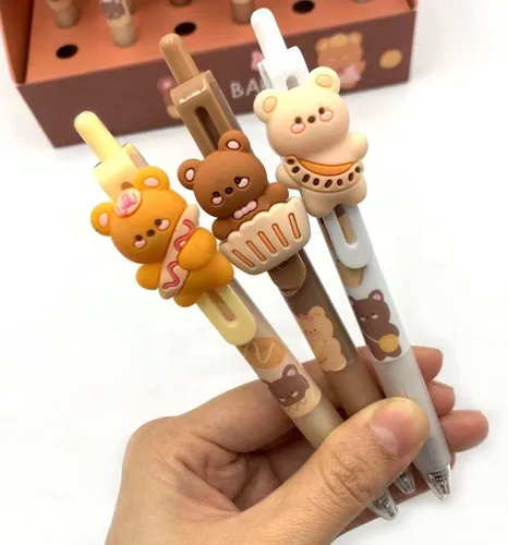 Vista 4 de Bolígrafos de gel retráctiles para niña, bolígrafos de tinta de gel negra, bolígrafo de gel kawaii, bolígrafo extra fino de 0.020 in, perfectos