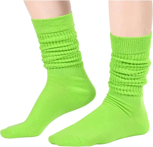 Vista 3 de Zmart Calcetines largos hasta la rodilla para mujer, calcetines largos de tubo suave, calcetines de los años 80 y 90, tallas 5-10