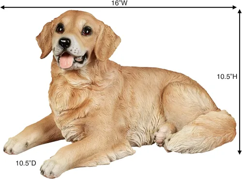 Vista 3 de Touch of Class Amigo leal realista Golden Retriever Escultura de perro multi cálida