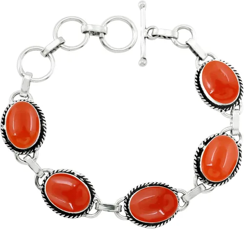 Vista 7 de Natural & Synthetic Gemstones 925 Silver Plated Handmade Link Bracelets Amatista