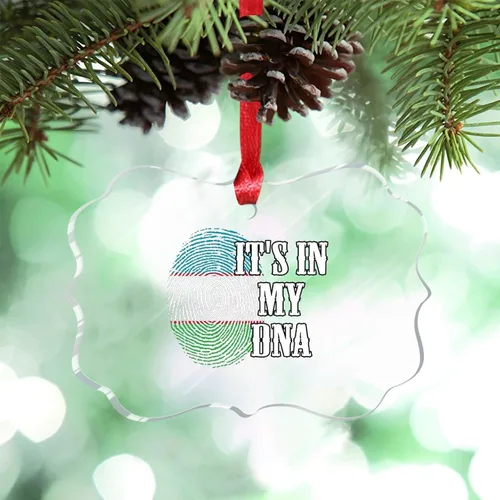 Vista 31 de Adorno de Navidad personalizado del Reino Unido 2023 It's in My DNA, adorno de huellas dactilares para decoración de árbol de Navidad, recuerdo