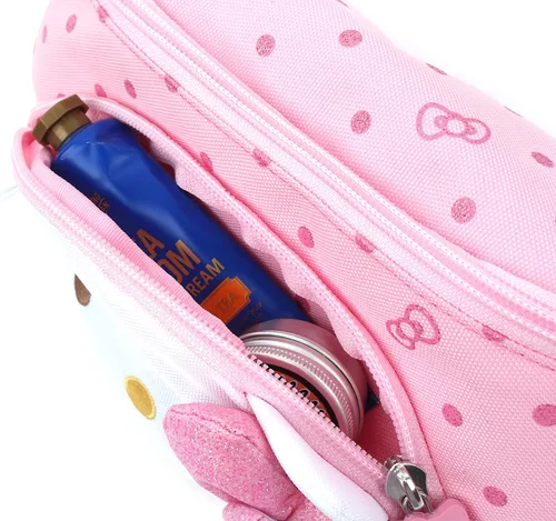 Vista 6 de Hello Kitty - Riñonera para cinturón de cintura con cremallera, bolsa cruzada para hombro, Rosa-Hello