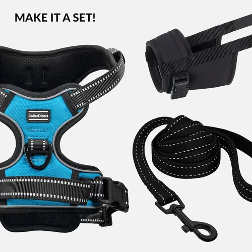 Vista 6 de CollarDirect Arnés reflectante sin tirones para perro, con asa y clip frontal, chaleco acolchado suave ajustable para perros pequeños a grandes
