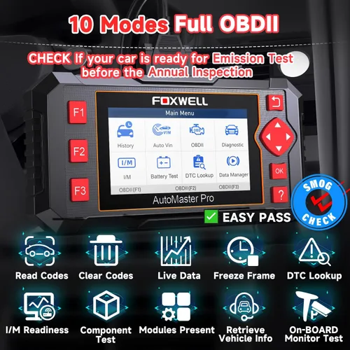 Vista 4 de FOXWELL Herramienta de diagnóstico del escáner OBD2 NT604, ABS/SRS/transmisión/comprobación del lector de código del motor para automóviles