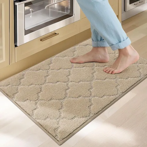 Vista 28 de COSY HOMEER Alfombras suaves de cocina [2 piezas] para el frente del fregadero súper absorbentes, tapetes y tapetes de cocina de 20 x 30 pulgadas/20