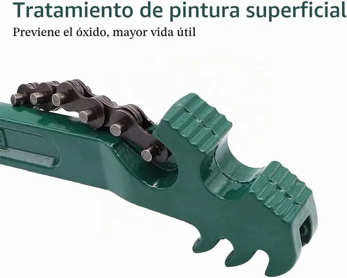 Vista 3 de Llave de cadena reversible resistente de 16 pulgadas para filtro de aceite y combustible de 1.5 a 7.5 pulgadas de diámetro