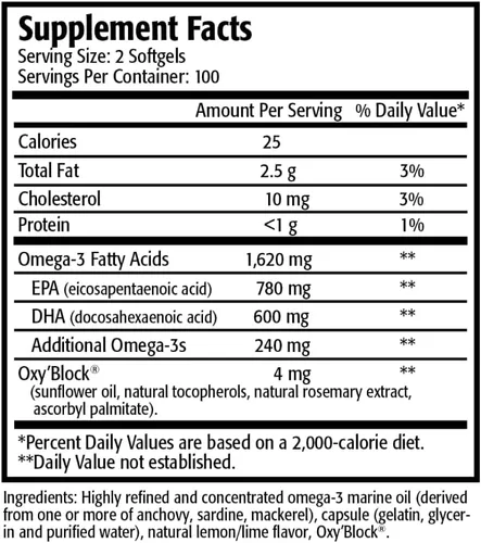 Vista 2 de Res-Q Cápsulas de aceite de pescado 1250 Omega-3