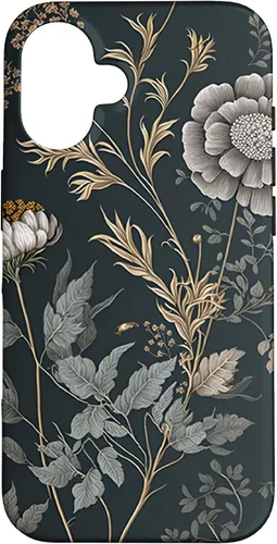 Vista 32 de Cute Flowers Vintage Botanical Floral Illustration Case for iPhone 17