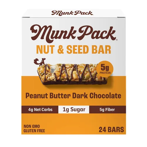 Vista 8 de Munk Pack- Barras Keto de nueces y semillas, 0 onzas de azúcar, 0.07 onzas de carbohidratos netos, sin azúcar añadido, a base de plantas, sin