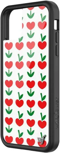 Vista 2 de Fundas Wildflower - Amor en Flor, Compatibles con Apple iPhone 11 Corazones Rojos Verdes Elegantes Estéticas Lindas Modernas - Protector de Goma