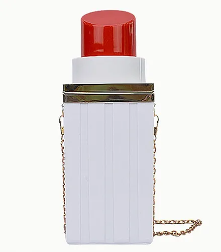 Vista 2 de QZUnique Bolso de embrague elegante de acrílico de la forma del lápiz labial de las mujeres bolso