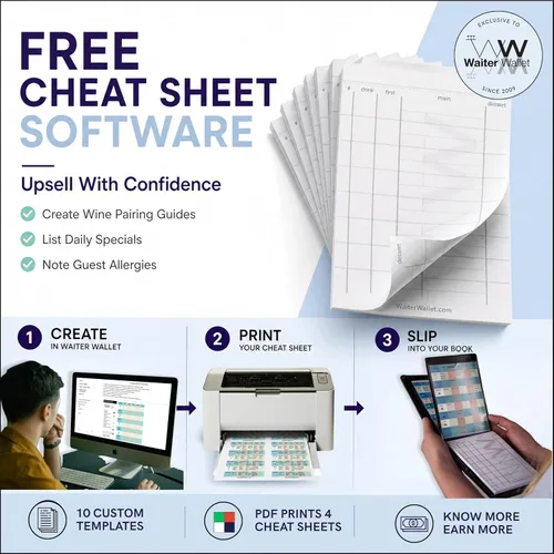 Vista 7 de Waiter Wallet Jr. Pads Paquete de 12 blocs de notas de invitados Bloc de notas perforado y grapado de doble cara para servidor de restaurante