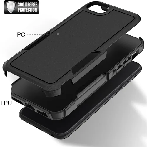 Vista 82 de Jeylly Funda para iPhone SE/Funda para iPhone 5S, Exterior de Plástico Duro que Absorbe Golpes + Interior de Silicona de Goma Defensor contra