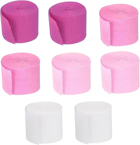 Vista 7 de YYaaloa Serpentinas de papel crepé, 6 rollos de 492 pies, gran valor, tamaño perfecto para fiestas, cumpleaños, ceremonias de boda y decoración