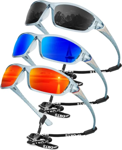 Vista 24 de KALIYADI 4 Pack Polarized Sunglasses-Men Sports Sun-glasses: Mens Sunglasses UV Protection for Fishing Driving Cycling