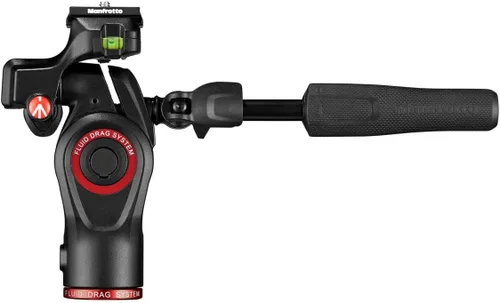Vista 9 de Manfrotto Befree - Cabezal de trípode para cámara en vivo de 3 vías, aluminio, carga útil de 13.2 lbs, para trípodes de viaje, con asas plegables