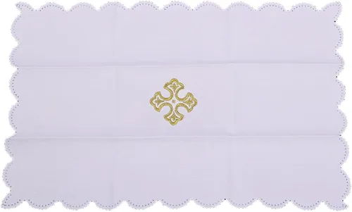 Vista 9 de BLESSUME Iglesia Masa Altar Paño Purificador Paño Cruz Bordado (blanco)